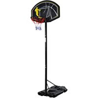 Homcom - Canasta de baloncesto de altura regulable de acero con base 112 × 74 × 365 cm